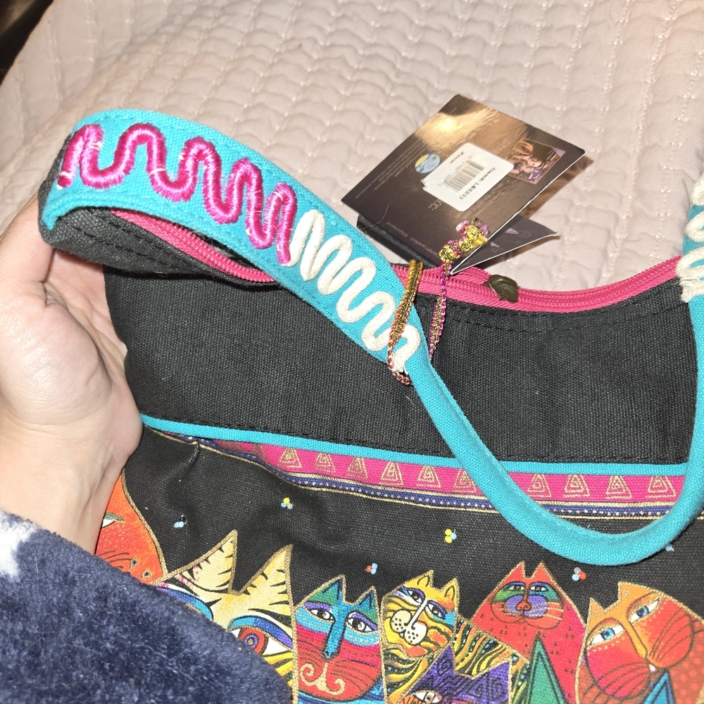 Laurel Burch Fantasticats Medium Scoop Tote Bag 5233 Multi By Sun N' Sand NWT - Picture 6 of 16